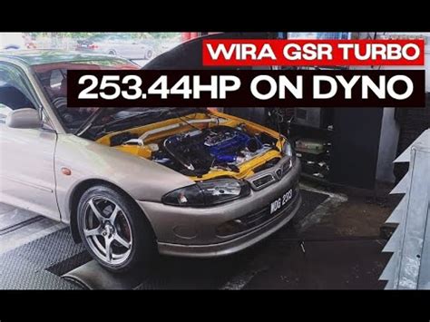 WIRA 4G93 GSR Turbo Dyno Day 253 44HP At 1 13 BAR Dyno Dynojet