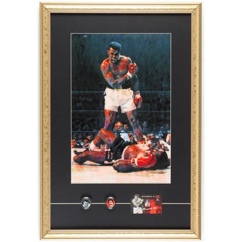 "Muhammad Ali Over Sonny Liston" Custom Framed Art Print Display With ...