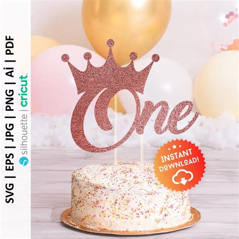 One Svg First Birthday Svg 1st Birthday Cake Topper Svg Etsy First Birthday Cake Topper