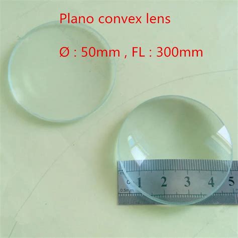 2 Pcs Plano Convex Glass Lens 50mm Diameter 300mm Focal Length For Physical Optical Experiment