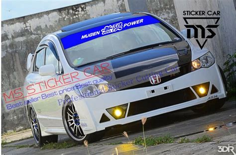 Jual Sticker Jdm Mobil Honda Mugen Power Stiker Cutting Kaca Blok Kanji