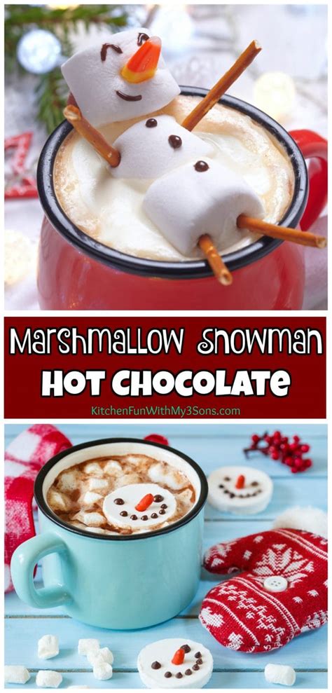 Marshmallow Snowman Hot Chocolate Kitchen Fun With My Sons