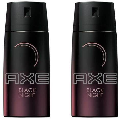 2 Pack Axe Black Night Mens Deodorant Body Spray 150ml 507 Oz