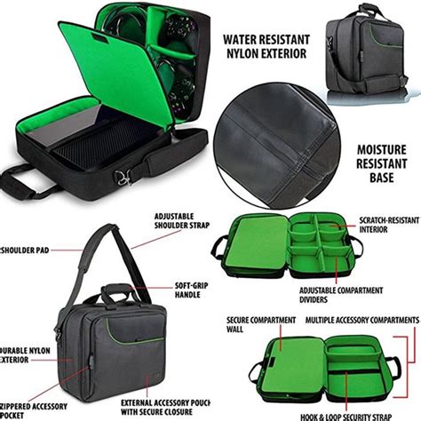 Usa Gear Console Carrying Case Xbox Travel Bag Compatible With Xbox