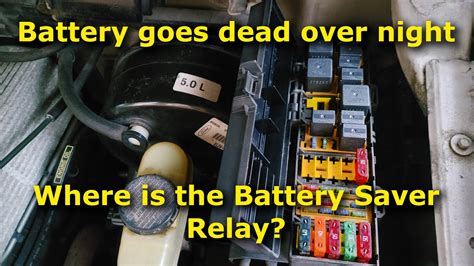 Ford Explorer Battery Goes Dead Overnight Parasitic Drain Battery Saver Relay Youtube