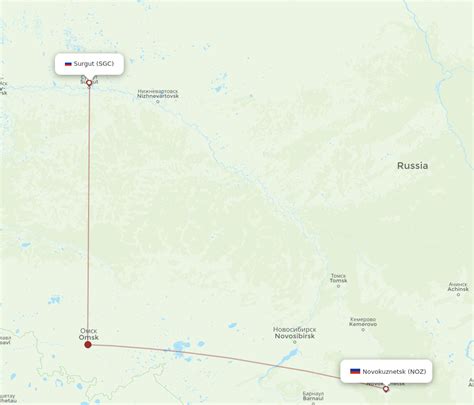 Flights From Surgut To Novokuznetsk SGC To NOZ Flight Routes