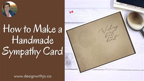 How To Make A Handmade Sympathy Card Youtube