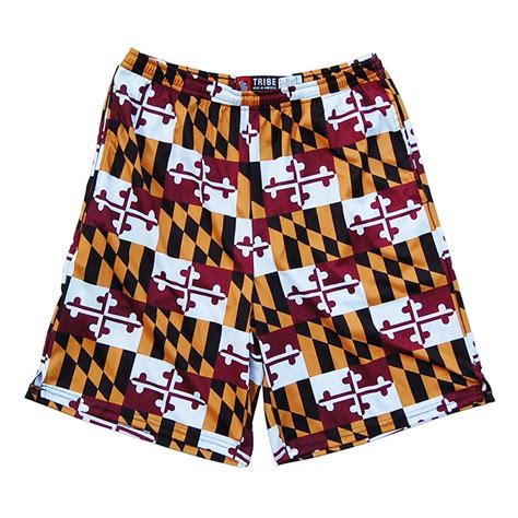 Maryland Flag All Over Lacrosse Men S Sublimated Shorts