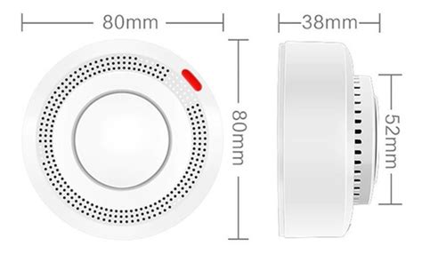 Sensor De Humo Zigbee Vhome Tuya Sirena Bajo Consumo Vshop Cuotas Sin