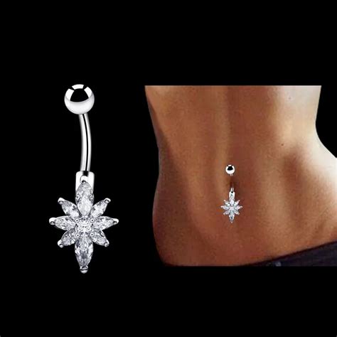 Fashion Sexy Belly Button Rings Flower Navel Piercing Ombligo Nombril