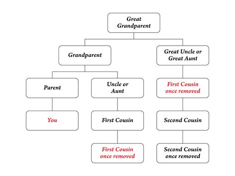 Definition of ‘cousin once removed’ in English