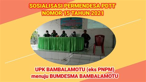 Transformasi Upk Eks Pnpm Mpd Jadi Bumdesma Youtube