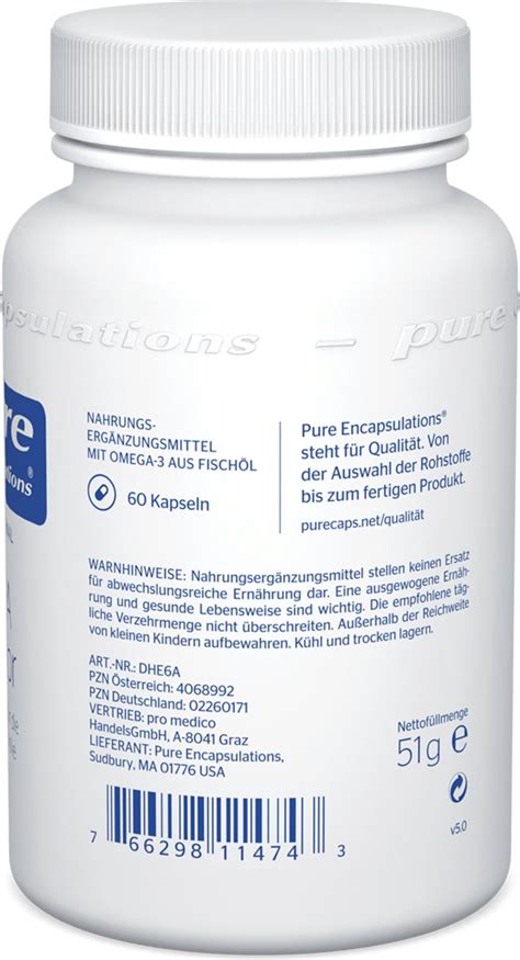 DHA Junior 60 Cápsulas pure encapsulations VitalAbo Portugal