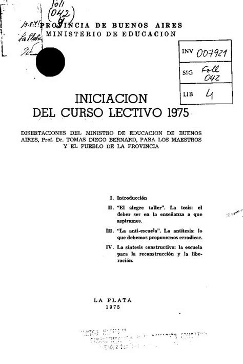 Pdf Iniciacion Del Curso Lectivo Biblioteca Nacional De Ha