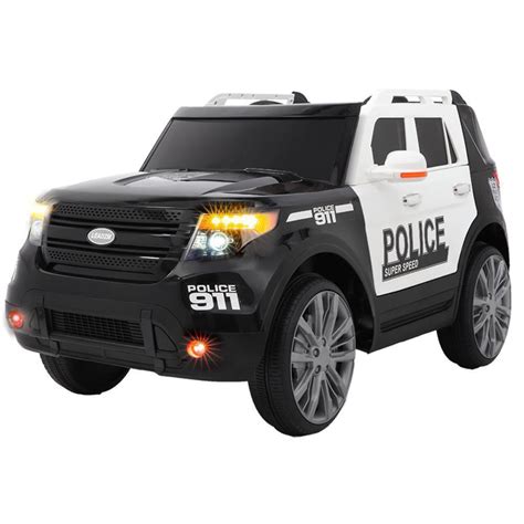 12V Kids Police Ride-On SUV Car Toys w/ 2 Speeds, Lights, AUX, Sirens ...