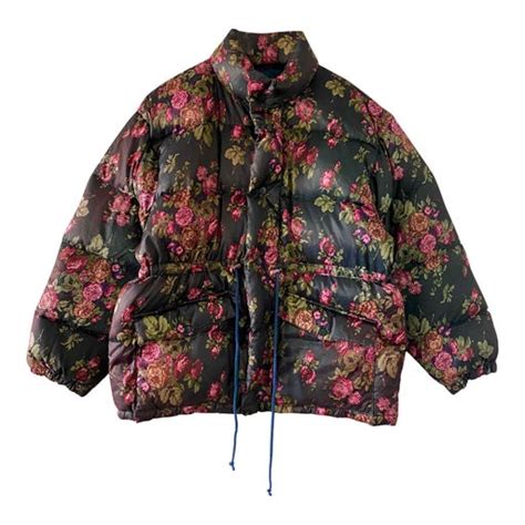 Floral Puffer Jacket For Women Imparfaite