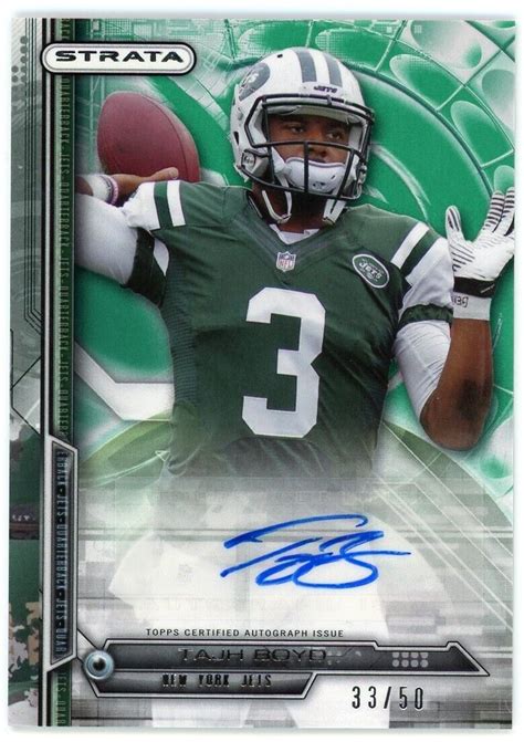 2014 Topps Strata Rookie Autographs Emerald 123 Tajh Boyd 50 AU