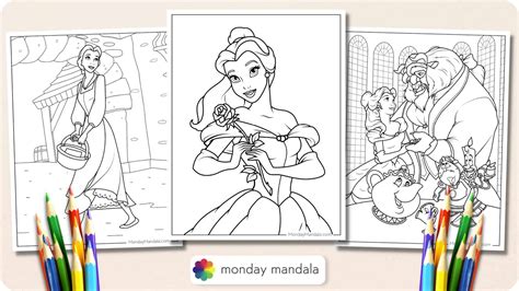 Disney Beauty And The Beast Rose Coloring Pages