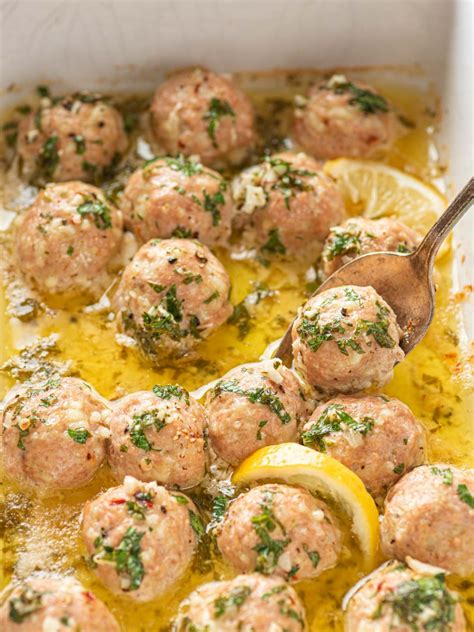 Garlic Butter Baked Keto Turkey Meatballs Cookin With Mima