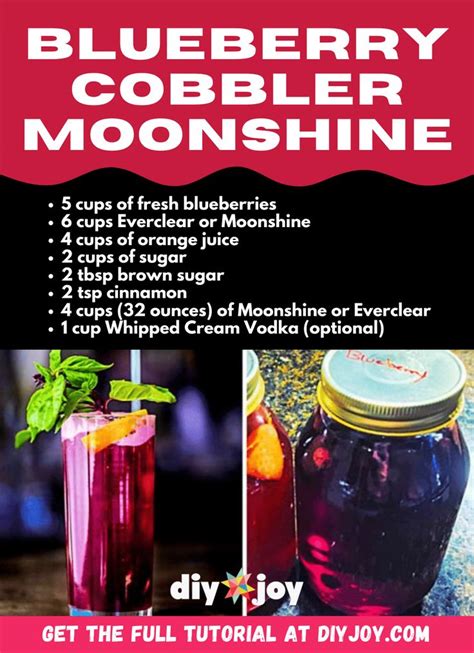 Blueberry Cobbler Moonshine Recipe Moonshine Recipes Flavored