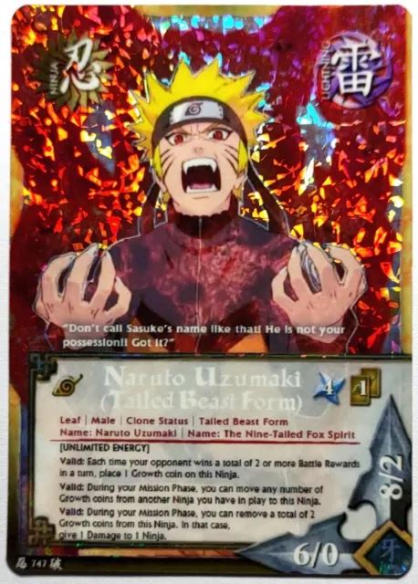 Carte Naruto Ccg Collectible Card Game Foil Neuf Prism Uzumaki Eur