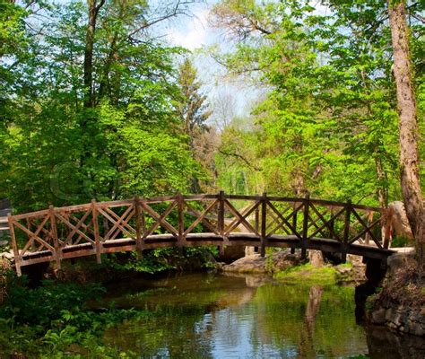 Old wooden bridge | Stock image | Colourbox