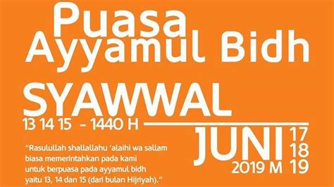 Tata Cara Puasa Ayyamul Bidh 131415 Syawal Lengkap Dengan Niat Hingga Keutamaan