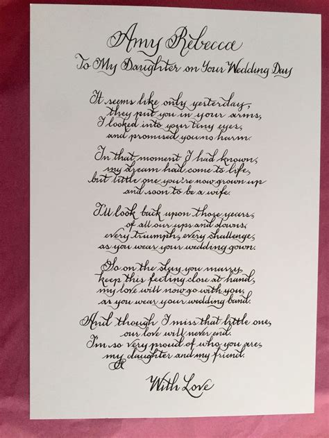 55 Fresh Wedding Poems For Daughter Daughter Wedding Ts Poem To My Daughter Wedding Poems