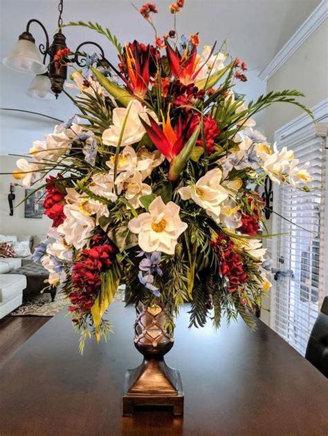 Extra Large Floral Arrangement Dining Room Foyer Entry Table Wedding