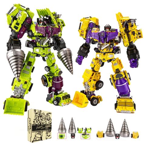 Jinbao 8008 Gt Devastator Idw Oversize 6in1 Movie Model Deformation Car Robot Ko Scrapper