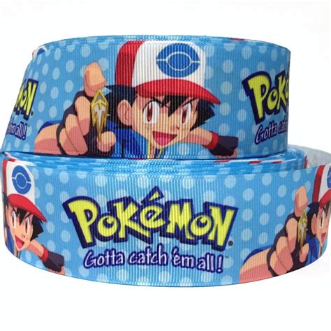 Grosgrain Ribbon 1 Pokemon Blue Pk1 By The