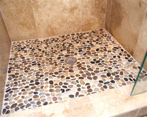 Stone Shower Floor Design Ideas And Remodel Pictures Houzz