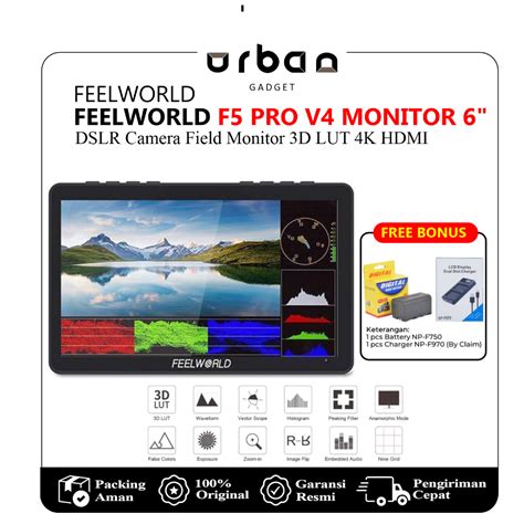 Jual Feelworld F Pro V Inch Dslr Camera Field Monitor D Lut K