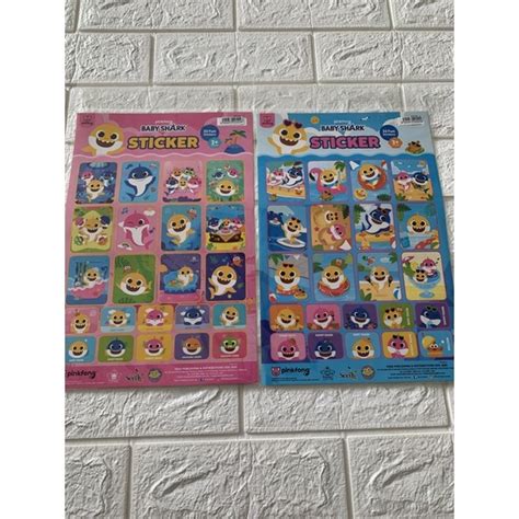 A4 size babyshark pinkfong stickers!! price for one sheet | Shopee ...