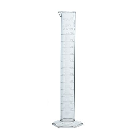 250ml Class A Plastic Graduated Cylinder With Molded Graduations Lab Supplies Stellar Scientific