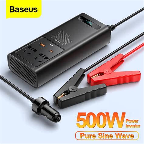 Baseus W Car Power Inverter Charger Converter Dc V To Ac V Pure