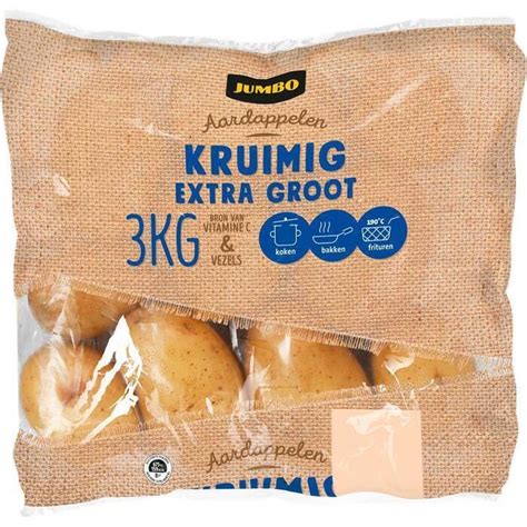 Jumbo Aardappelen Kruimig Extra Groot Kg Plastic Zak Kg