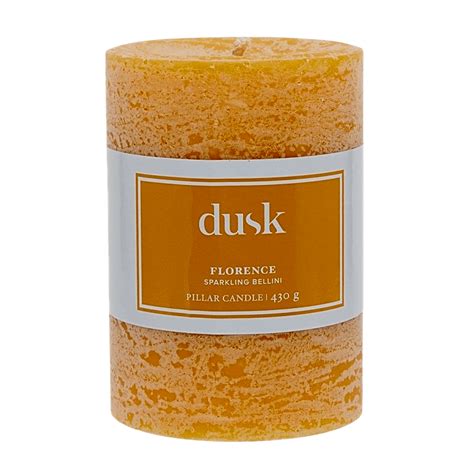 Sparkling Bellini Florence Fragrant Pillar Candle Dusk