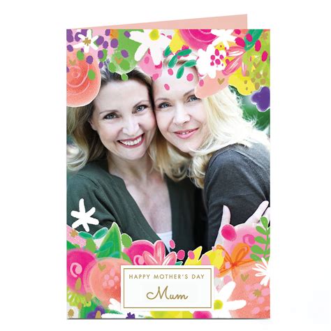 Buy Photo Mother S Day Card Floral Edges Mum For Gbp 1 79 Card Factory Uk