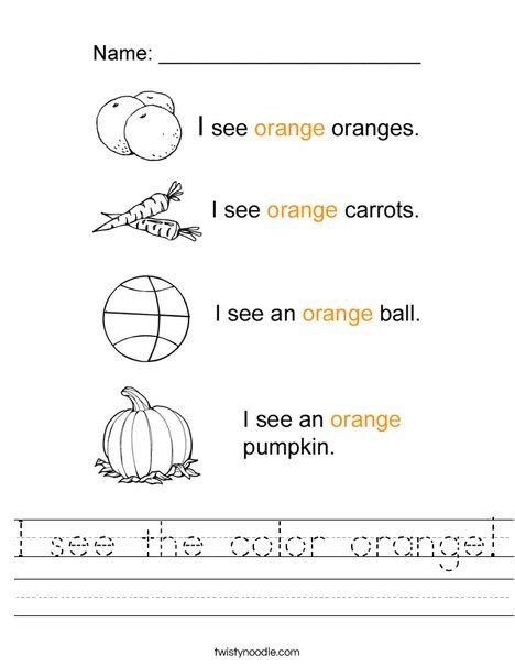 Circling Examples Of Orange Worksheet Have Fun Teaching Worksheets