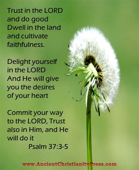 Trust In The Lord And Do Good Dwell In The Land And Cultivate