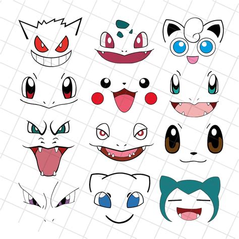 Pikachu Face Svg Video Game Clipart Dxf Files Faces Svg Pikachu