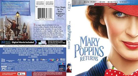 Mary Poppins Returns Bluray Cover Blu Ray Jane And Michael Movie Blog