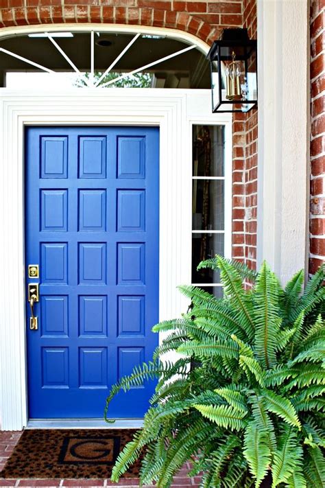 Front Porch Mini Makeover New Blue Front Door Painted Front Doors