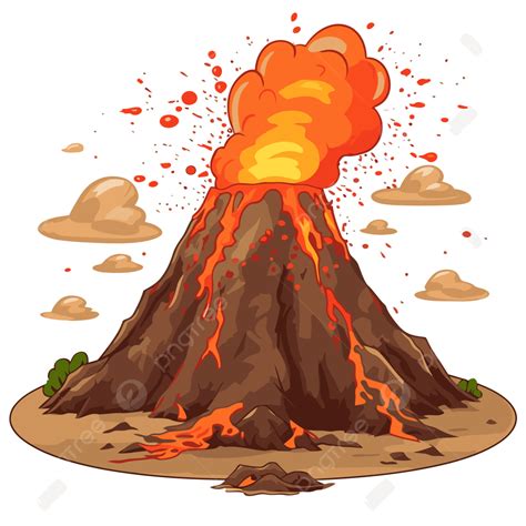 Volcan En éruption Clipart éruption De Volcan Clipart Image Dessin