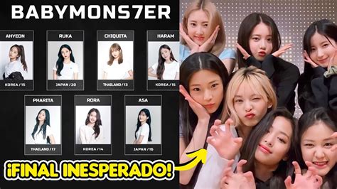 ALINEACIÓN FINAL DE BABYMONSTER NUEVO GRUPO DE YG ENTERTAINMENT LA