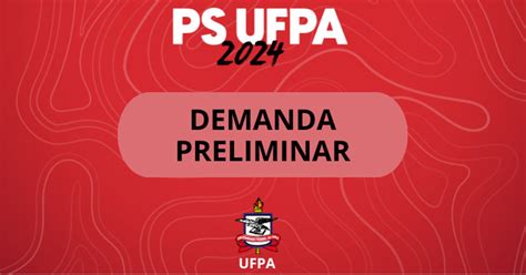 UFPA 2024 Confira A Demanda Preliminar Do Processo Seletivo