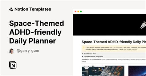 Adhd Daily Planner Template By Garry Notion Marketplace