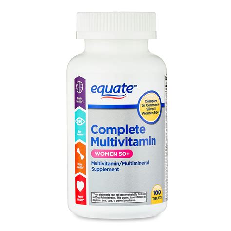 Equate Complete Multivitamin Multimineral Supplement Tablets Women 50