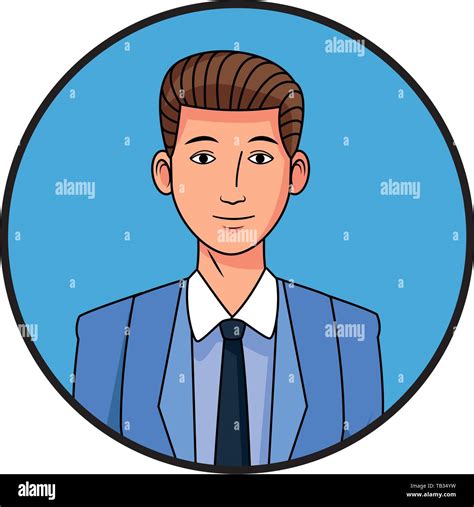 businessman avatar cartoon character profile picture Stock Vector Image ...